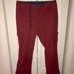 Abercrombie red cargo pants